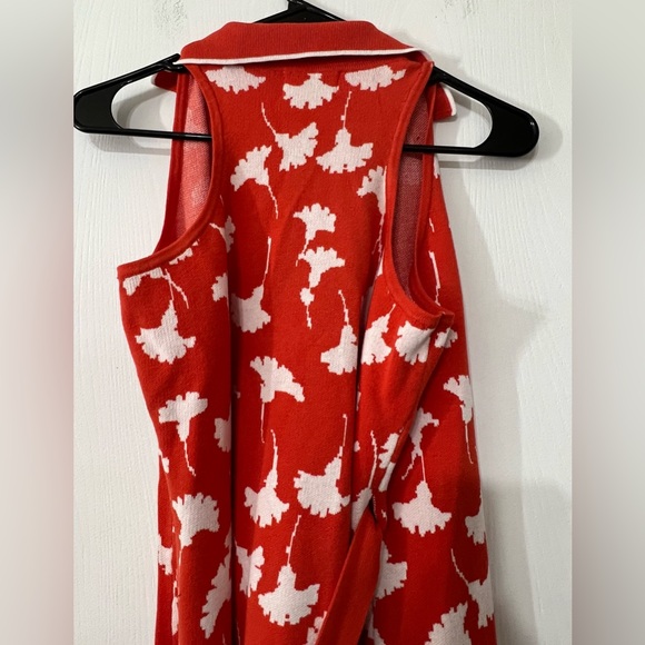 Diane Von Furstenberg DVF for Target Ginkgo Cherry Tomato Midi Wrap Dress - Picture 8 of 12